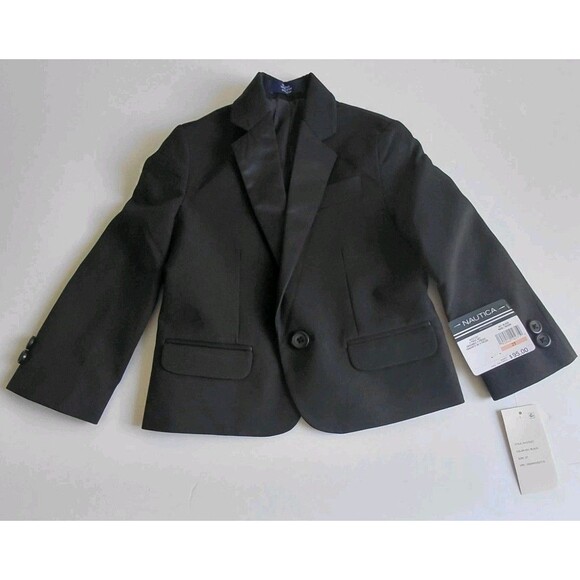 NWT Nautica Size 2T Black One-Button Tuxedo Jacket (Jacket only) - Picture 1 of 6